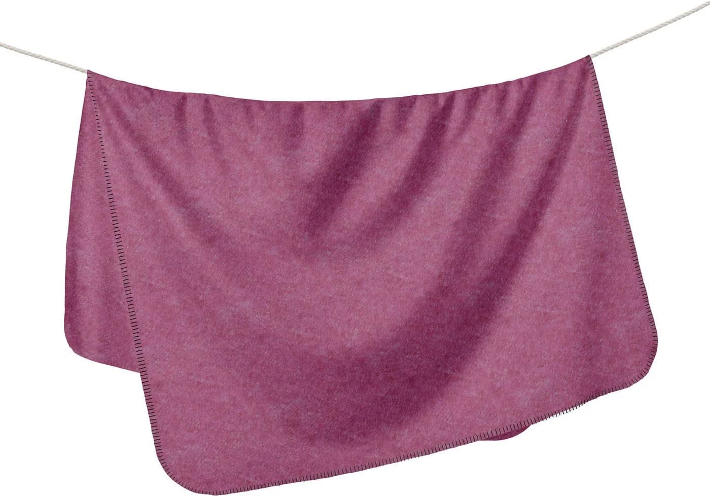 SETEX Kuscheldecke hellbordeaux mit Ziernaht