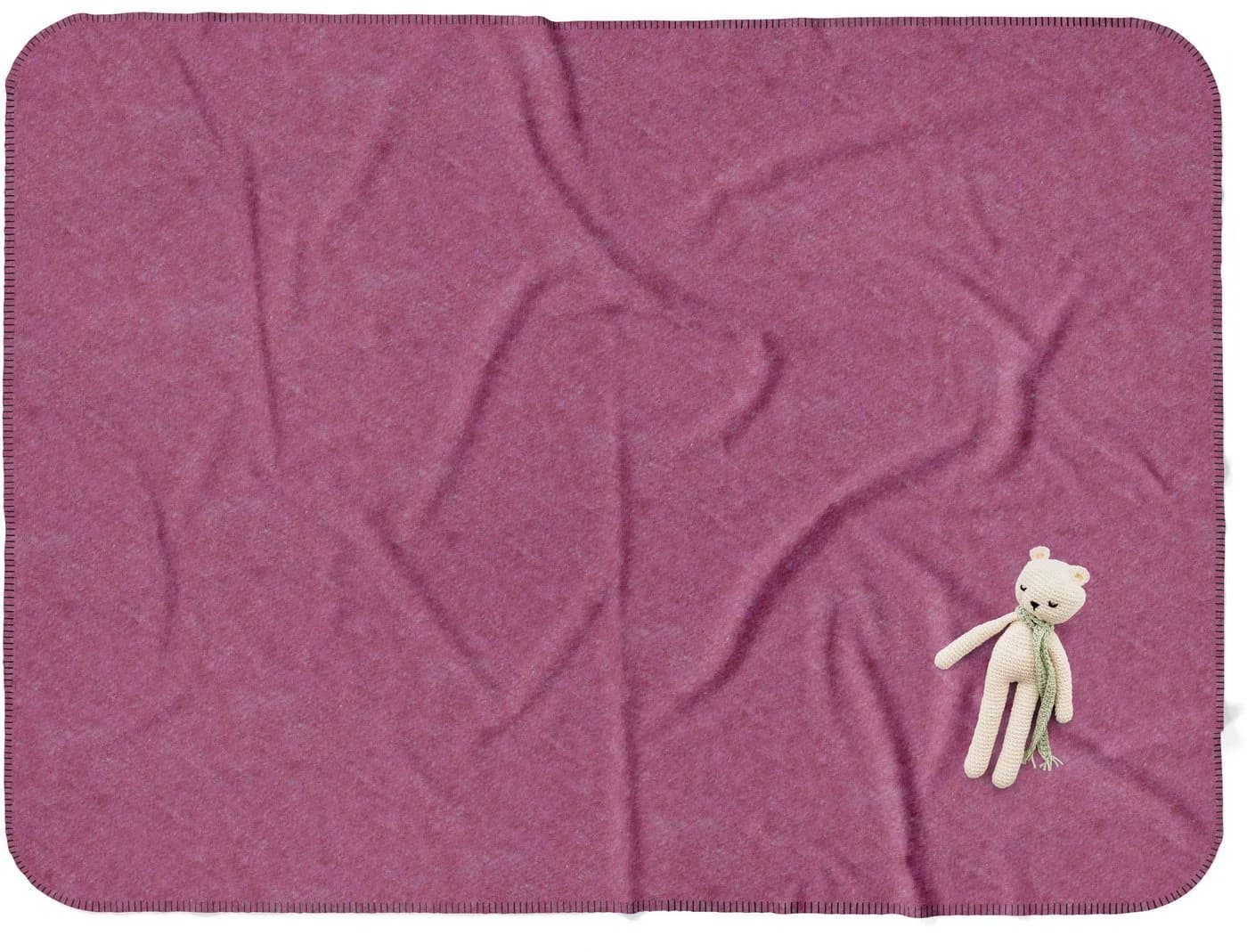 SETEX Kuscheldecke hellbordeaux mit Ziernaht - Bild 3