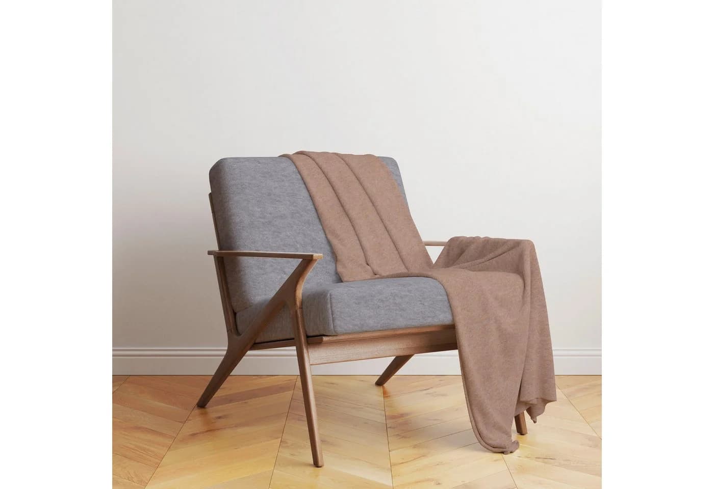 SETEX Premium Wohndecke Beige Baumwolle Polyester Kuschelig