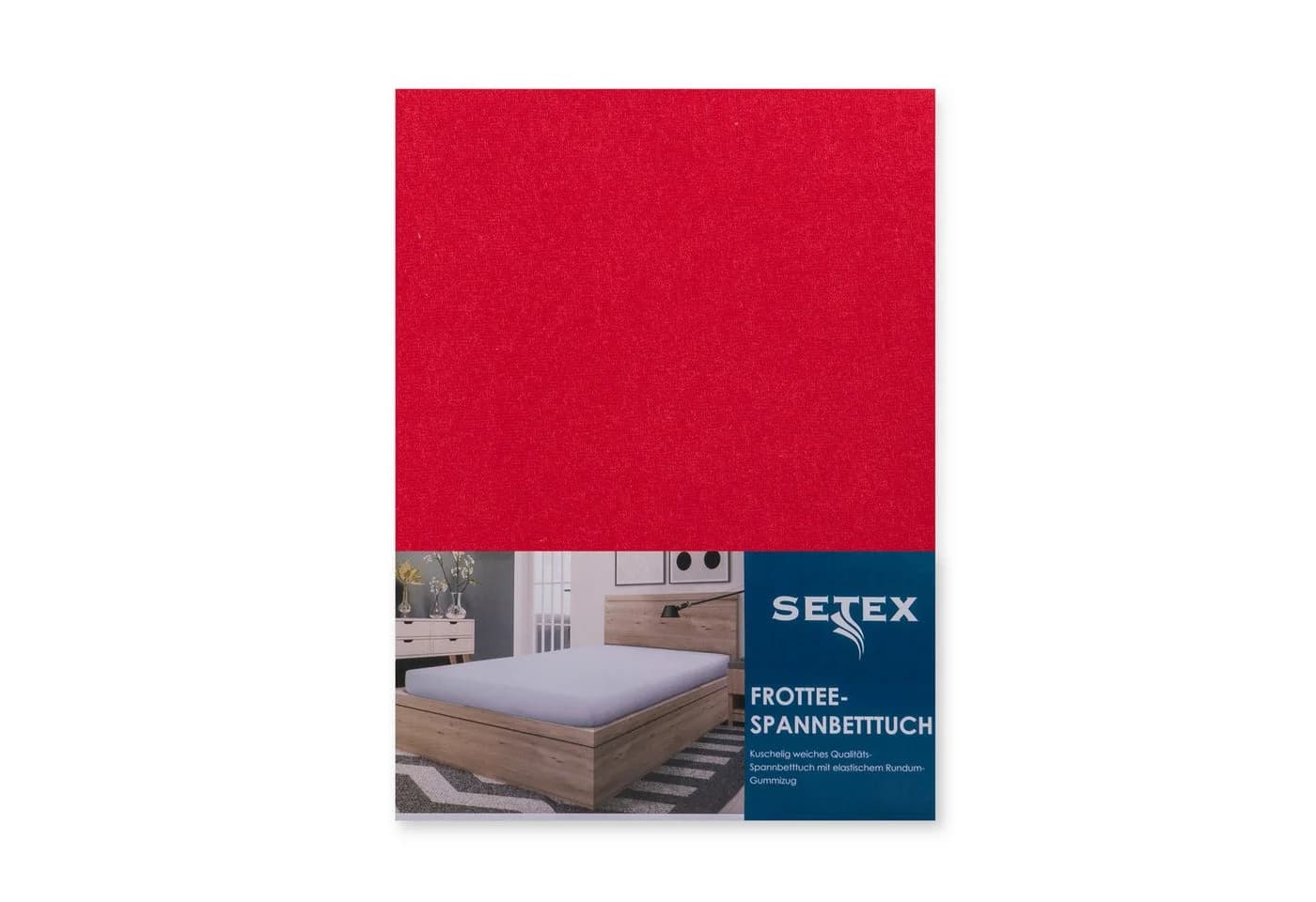 SETEX Spannbettlaken Frottee Rot Rundumgummizug - Bild 2