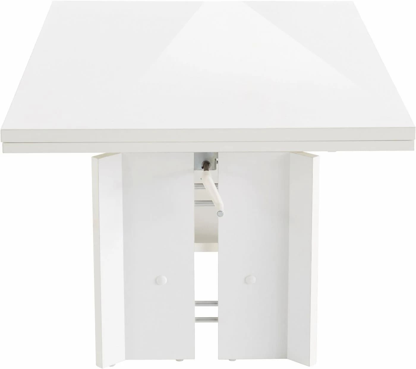 HELA Couchtisch Weiß Höhenverstellbar Ausziehbar Modern - Bild 5