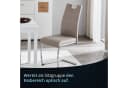 KHG Freischwinger Esszimmerstuhl Kunstleder Beige Modern Bild 3