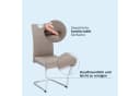KHG Freischwinger Esszimmerstuhl Kunstleder Beige Modern Bild 5