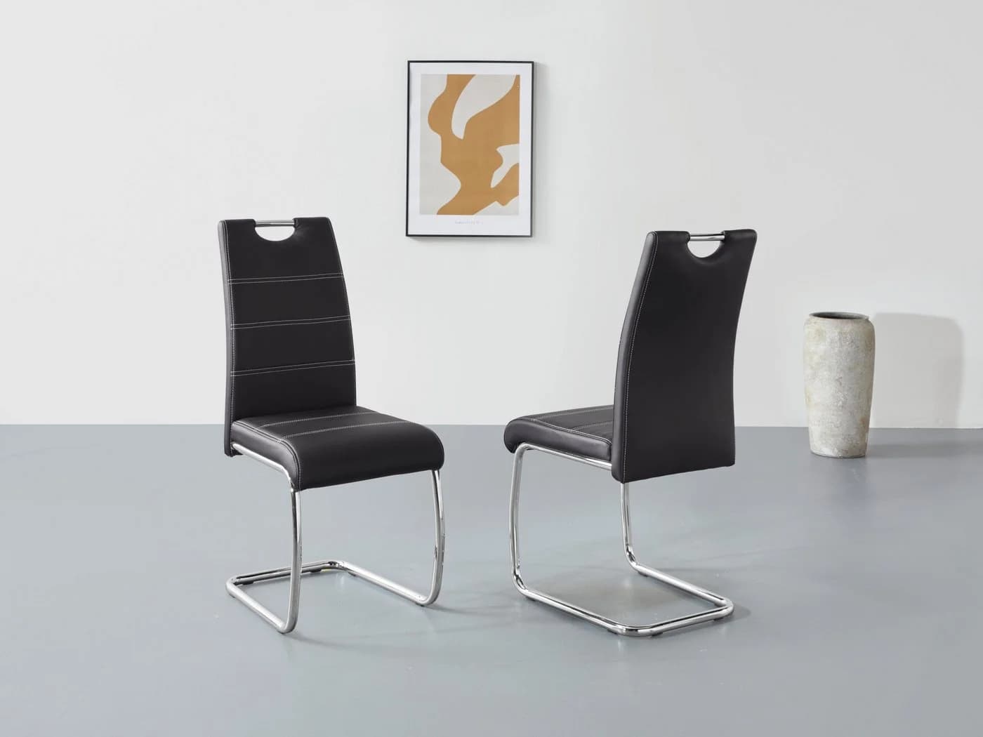 HELA Freischwinger FLORA S 2er Set Schwarz Chrom - Bild 2