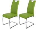 HELA Freischwinger FLORA 2er Set Grün Chrom Kunstleder Bild 1