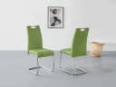 HELA Freischwinger FLORA 2er Set Grün Chrom Kunstleder Bild 2