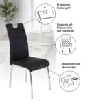 HELA Stuhl SUSI 2er Set Schwarz mit Griff Bild 4