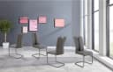 HELA Freischwinger Amber Grau Metallgestell Webstoff Bild 1