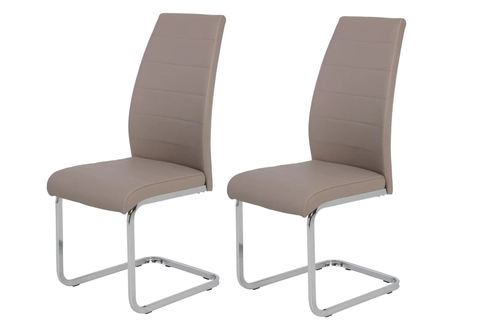Freischwinger AMBER 4 2er Set Kunstleder Cappuccino