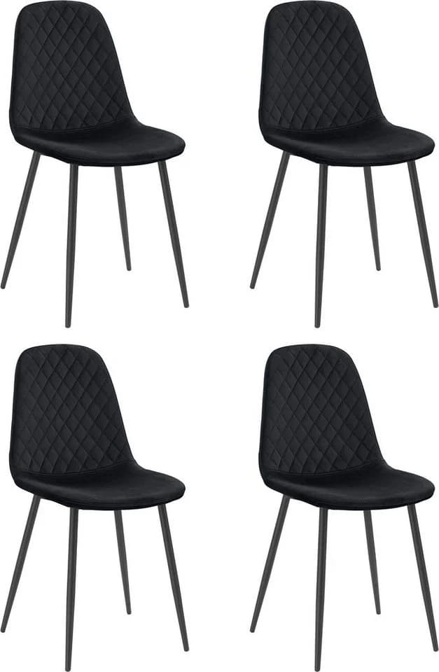 HELA Schalenstuhl MIRA Schwarz 4er Set mit Polsterung - Bild 2