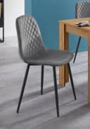 HELA Schalenstuhl MIRA Grau 4er Set mit Samtvelour Bild 1