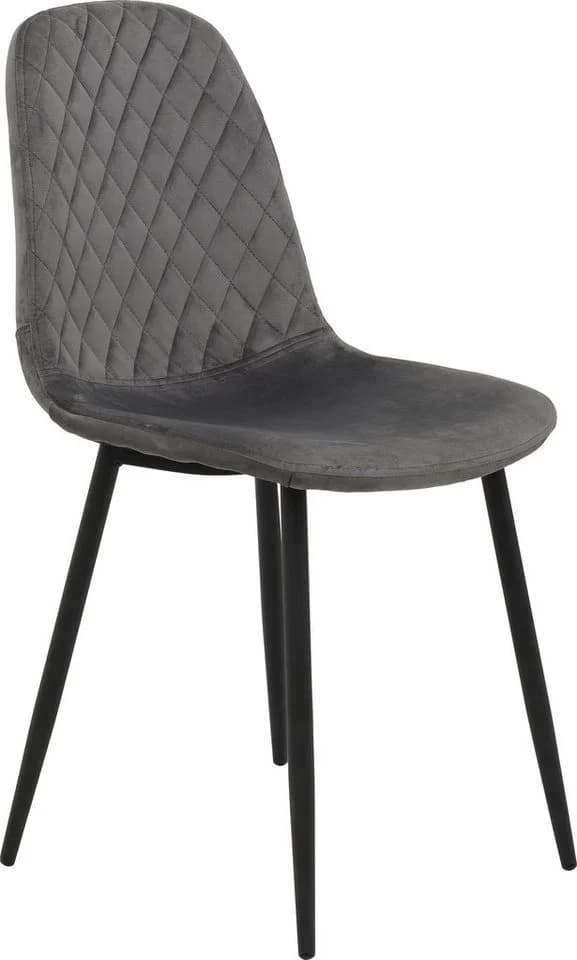 HELA Schalenstuhl MIRA 2er Set Grau Samtvelour Metallgestell - Bild 2