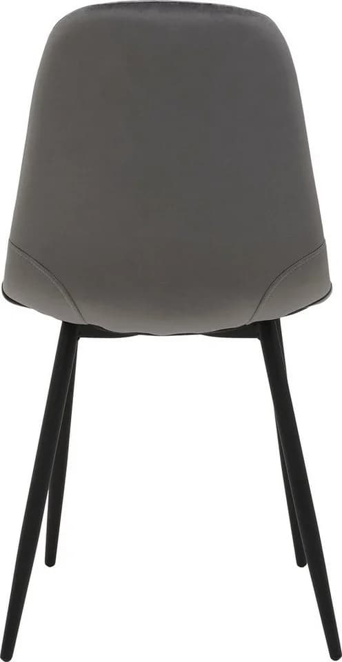 HELA Schalenstuhl MIRA 2er Set Grau Samtvelour Metallgestell - Bild 4