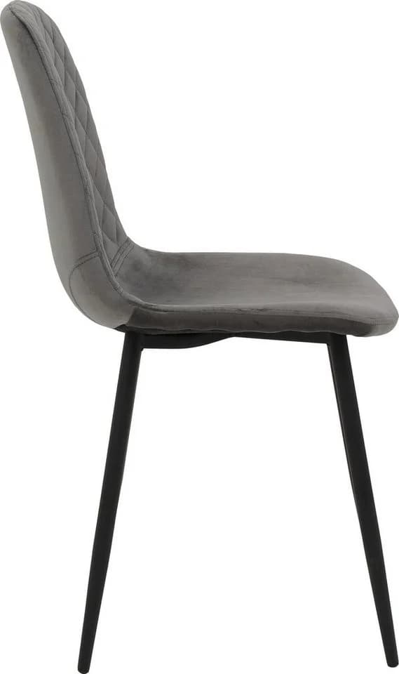 HELA Schalenstuhl MIRA 2er Set Grau Samtvelour Metallgestell - Bild 5