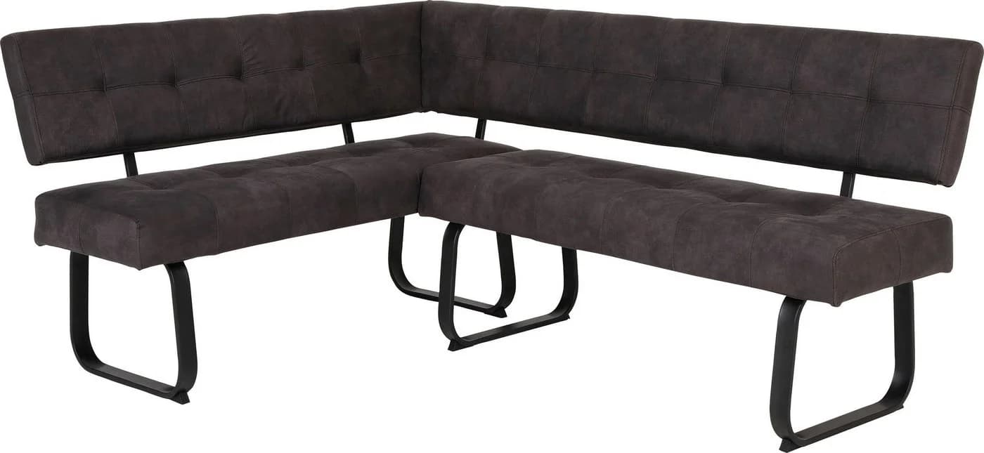 HELA Eckbank LUISE Polsterbank Esszimmer Vintage Anthrazit Schwarz