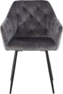 HELA Kira Schalenstuhl Boho Grau Schwarz Samt Bild 3