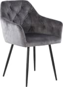 HELA Kira Schalenstuhl Boho Grau Schwarz Samt Bild 4
