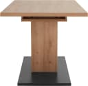 HELA Gesa Säulen-Esstisch Ausziehbar Schwarz Braun Holzoptik Bild 4