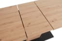 HELA Gesa Säulen-Esstisch Ausziehbar Schwarz Braun Holzoptik Bild 5