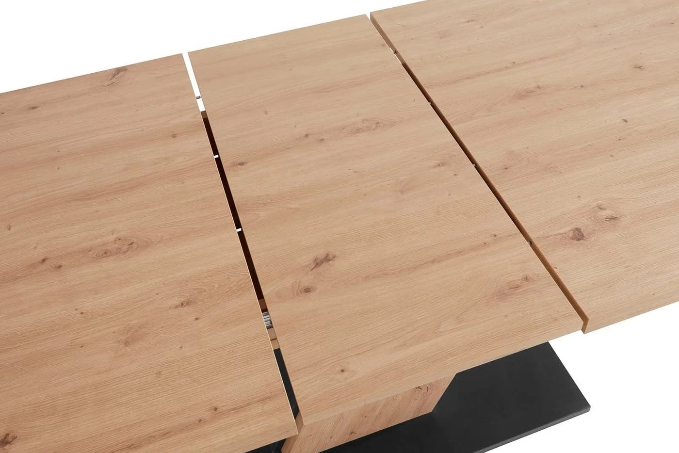 HELA Gesa Säulen-Esstisch Ausziehbar Schwarz Braun Holzoptik - Bild 5