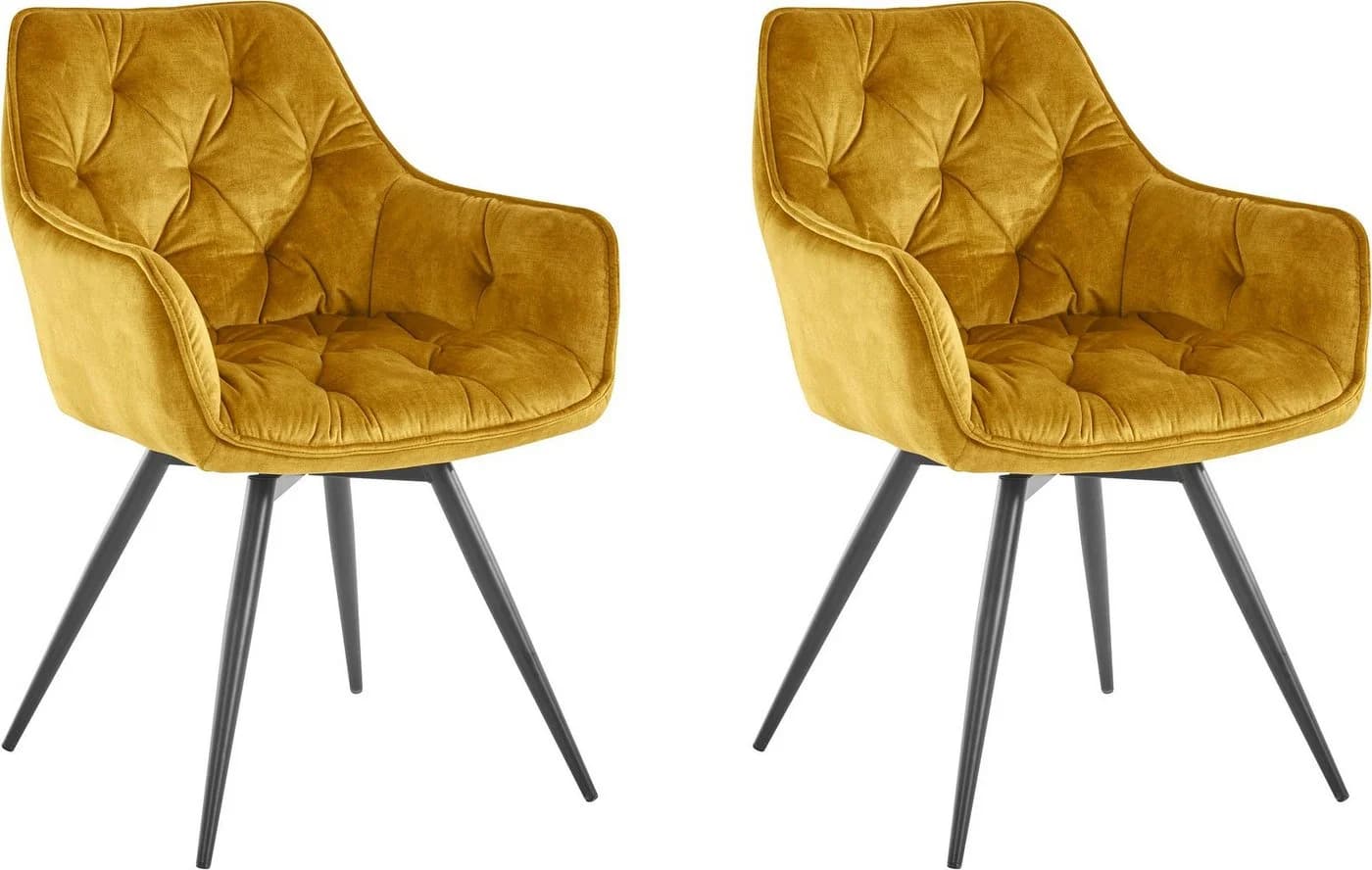 HELA Esszimmerstuhl Mara Curry Schwarz mit Armlehnen - Bild 2