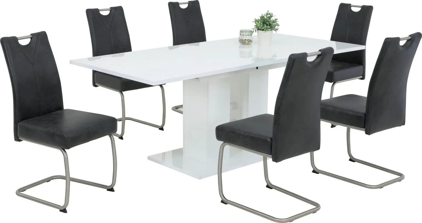 HELA Freischwinger Sophia S 2er Set Vintage Anthrazit Edelstahl