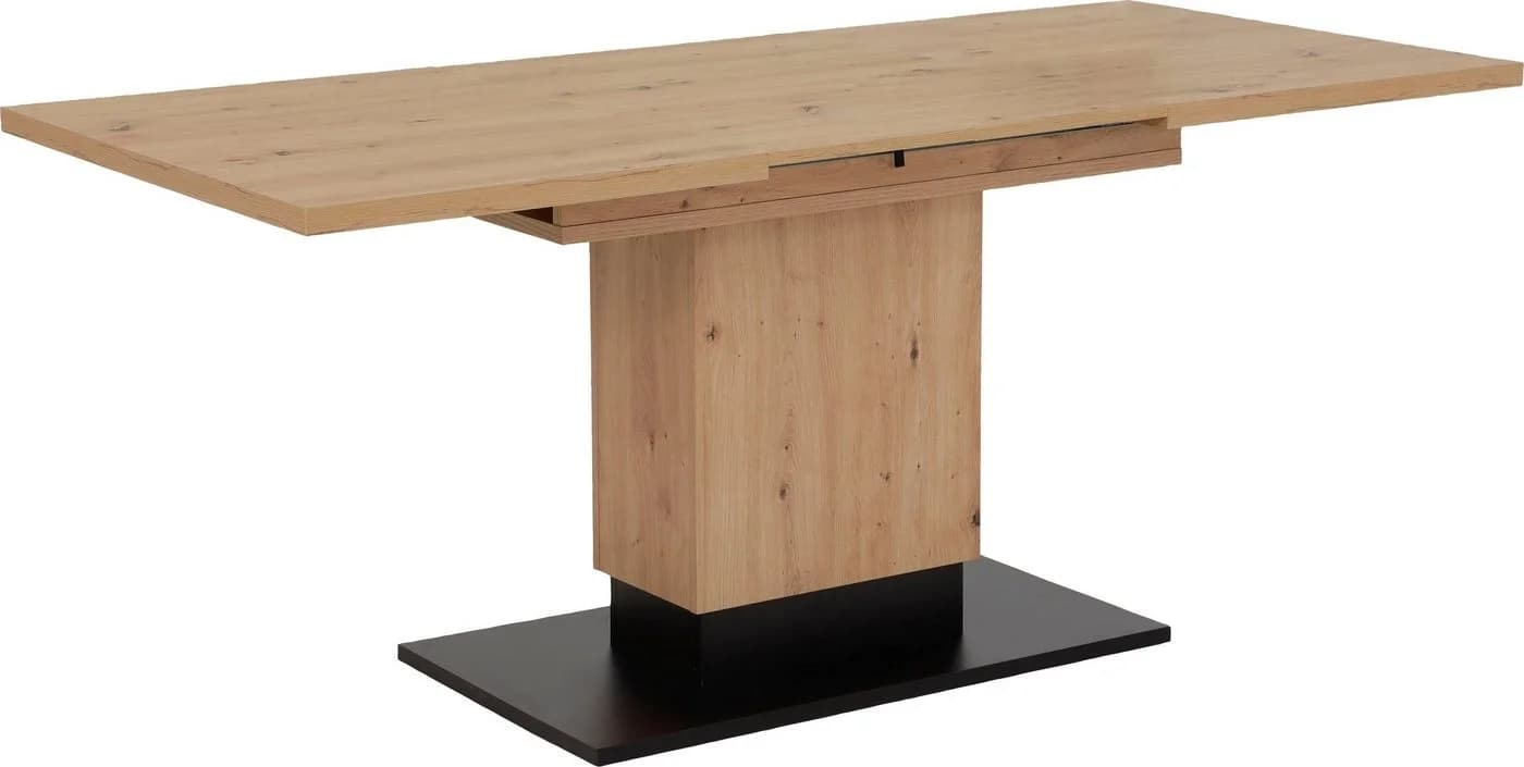 HELA Säulen-Esstisch Lorena T ausziehbar Artisan Eiche Schwarz - Bild 4