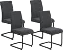 HELA Freischwinger LINN 4er Set Anthrazit Schwarz Metallgestell Bild 2