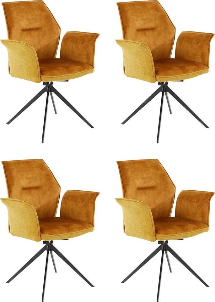 HELA Esszimmersessel SUSANNE Vintage Gold mit Drehfunktion