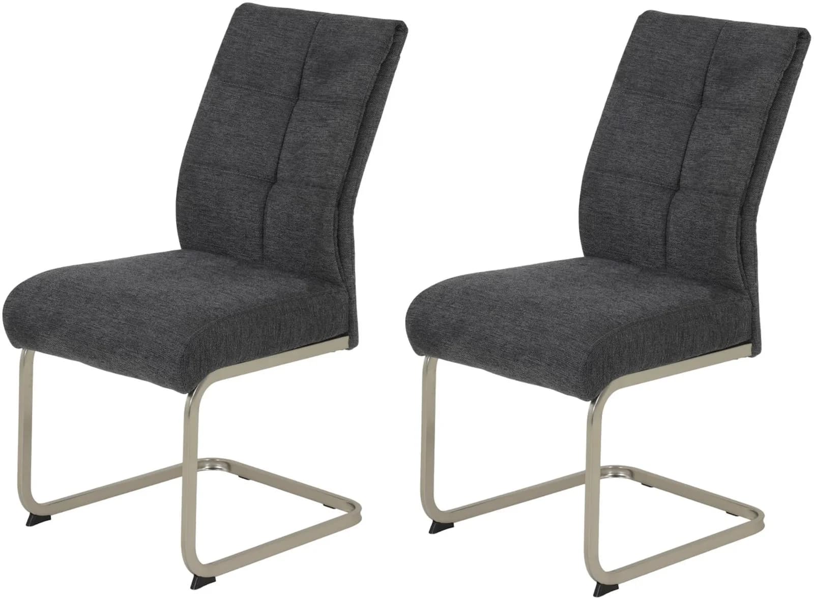 HELA Freischwinger Ines 2er Set Grau Metall