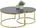 HELA Satztisch LUIS 2er Set Schwarz/Gold Marmoroptik Bild 1