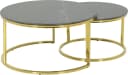 HELA Satztisch LUIS 2er Set Schwarz/Gold Marmoroptik Bild 3