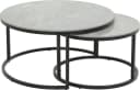 HELA Satztisch LUIS 2er Set Rund Grau Schwarz Marmoroptik Bild 2