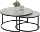 HELA Satztisch LUIS 2er Set Rund Grau Schwarz Marmoroptik Bild 3