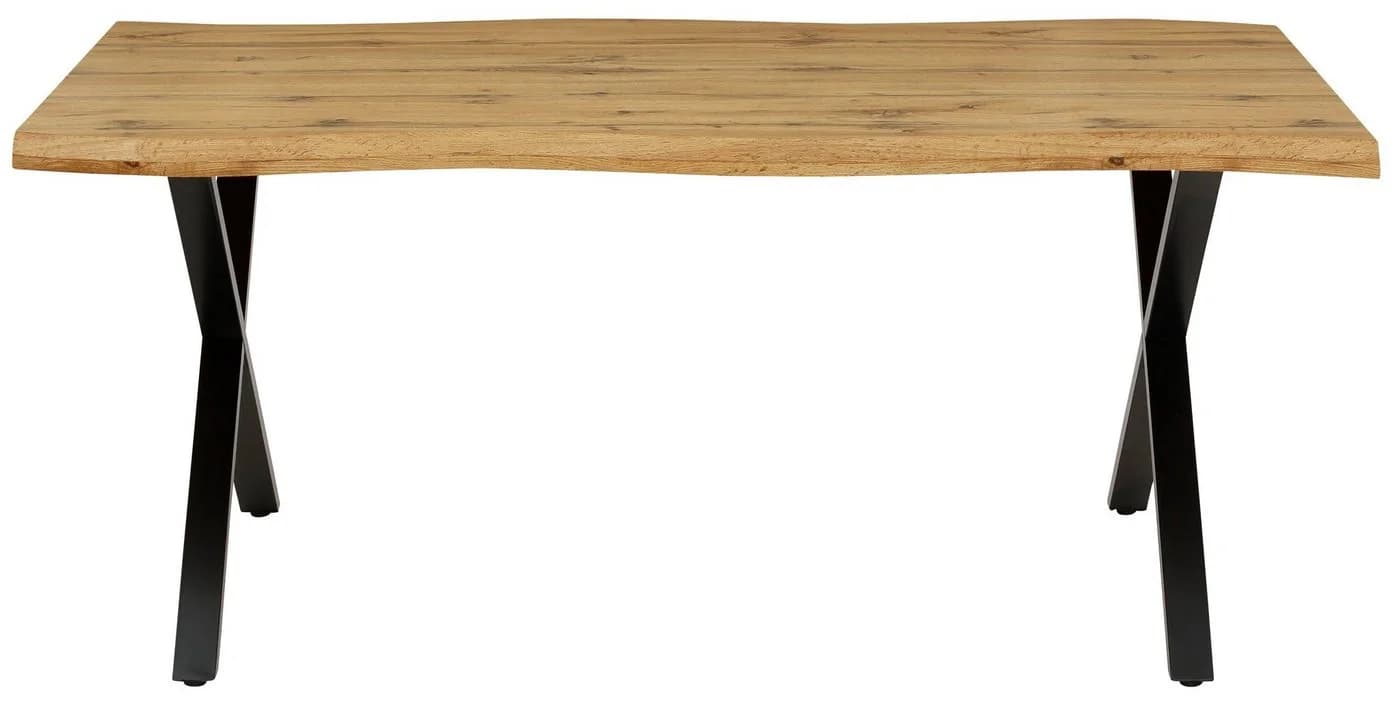 HELA Esstisch GRETA Beige Wildeiche 180cm X-Gestell