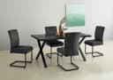 HELA Esstisch GRETA Grau Schwarz X-Gestell MDF Bild 2