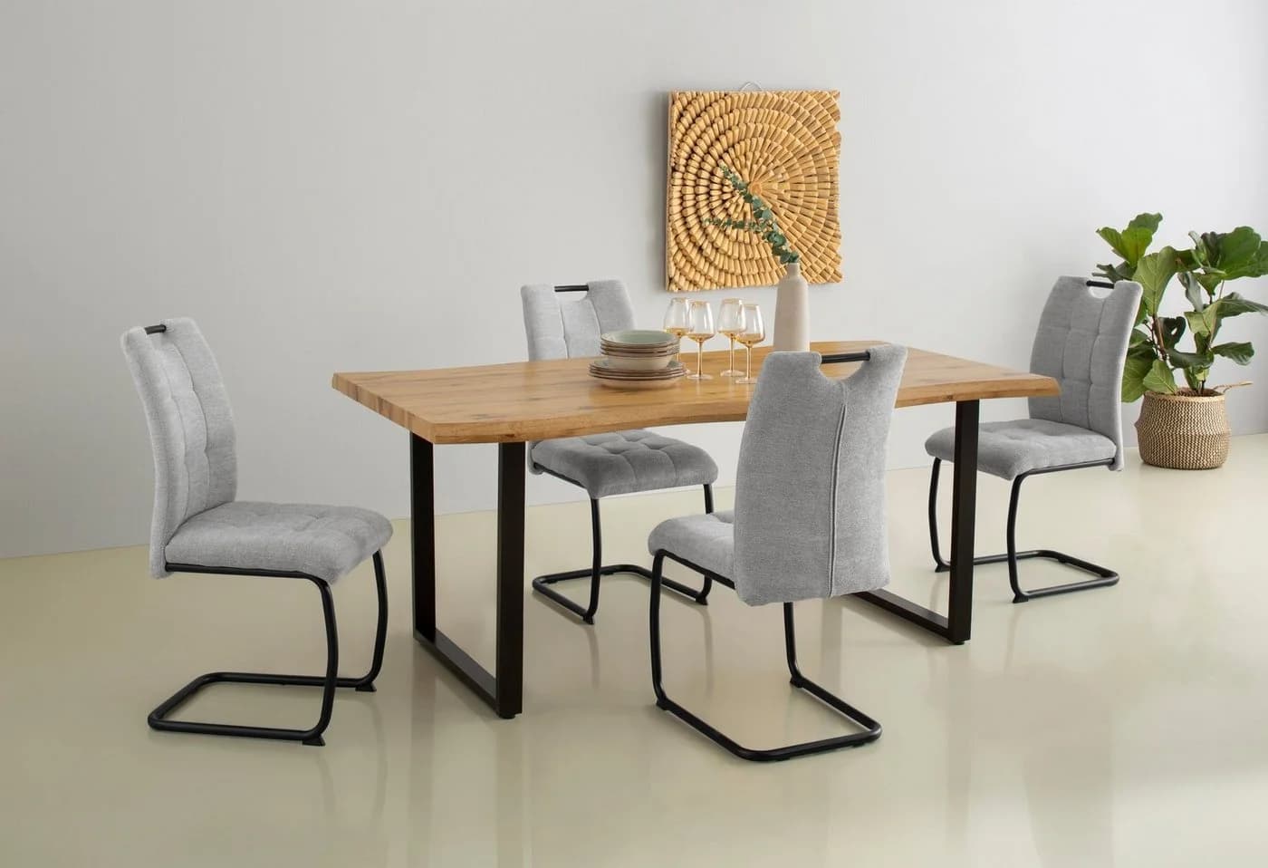 HELA Esstisch GISELLE Industrial Design Wildeiche Schwarz - Bild 2