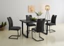 HELA Esstisch GISELLE Grau Schwarz Industrial Design Bild 2