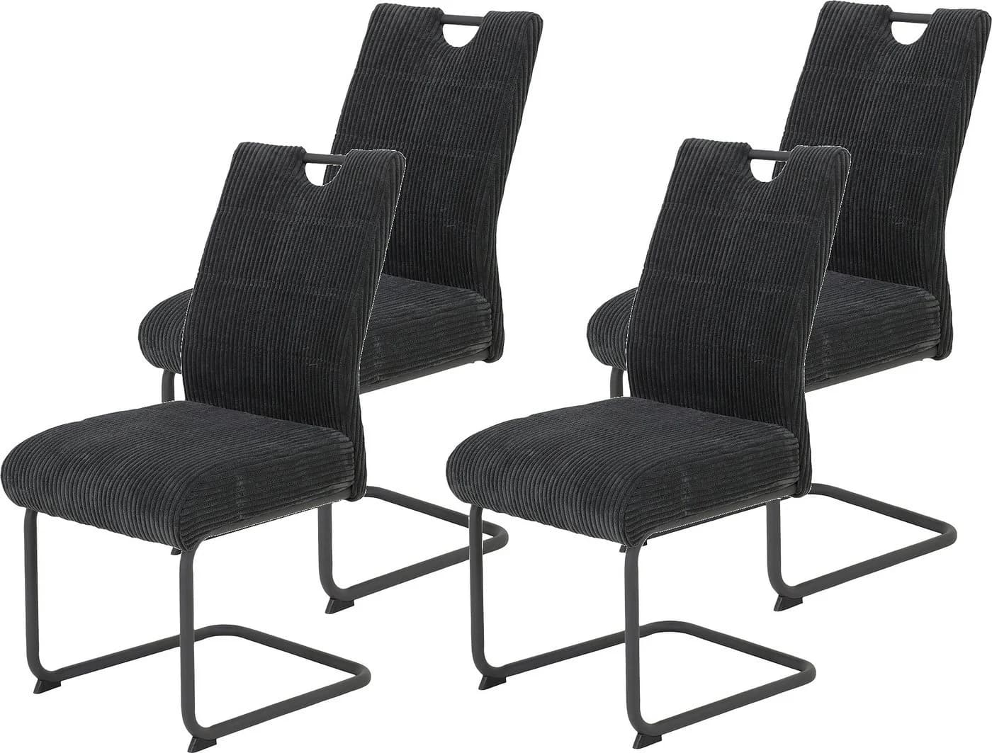 HELA Freischwinger MERKUR XL 4er Set Anthrazit Breitcord - Bild 2