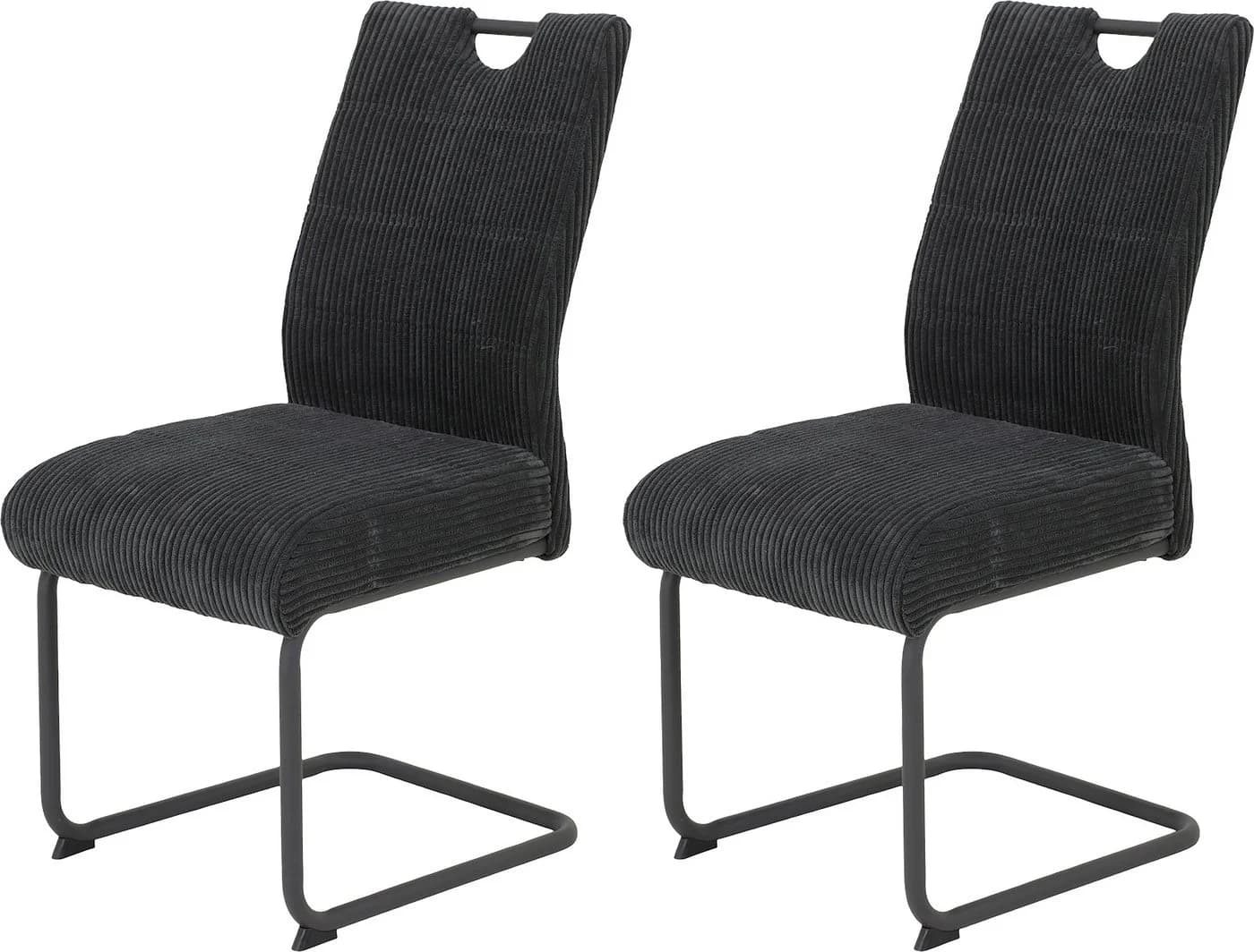 HELA Freischwinger MERKUR XL 2er Set Anthrazit Breitcord - Bild 2