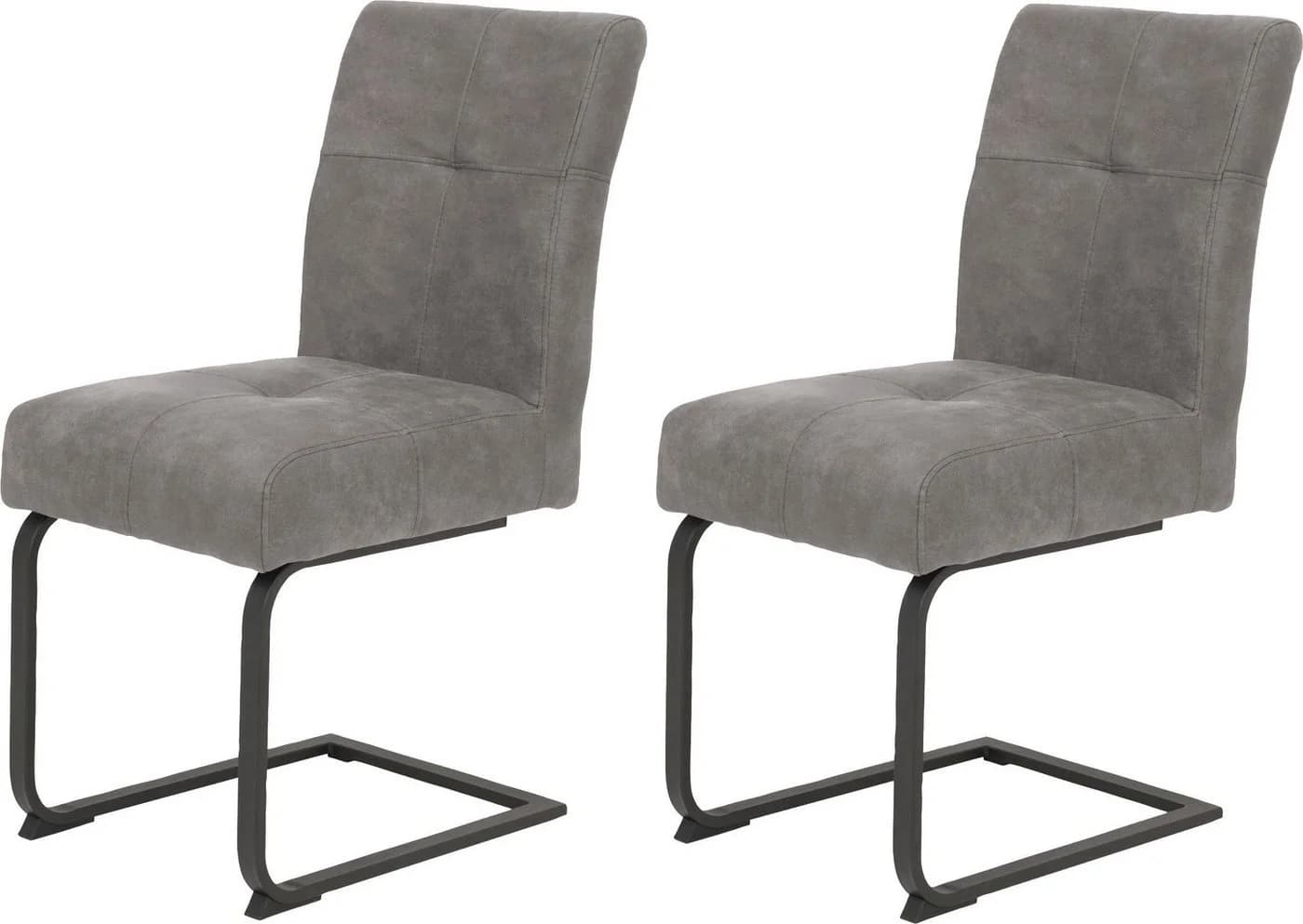 HELA Esszimmerstuhl Luise S Schwingstuhl 2er-Set Grau Anthrazit - Bild 2