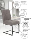 HELA Esszimmerstuhl Luise S Schwingstuhl 2er-Set Grau Anthrazit Bild 4