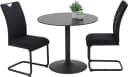 HELA Bistrotisch PAOLA rund Schwarz Marmoroptik Metallgestell Bild 1