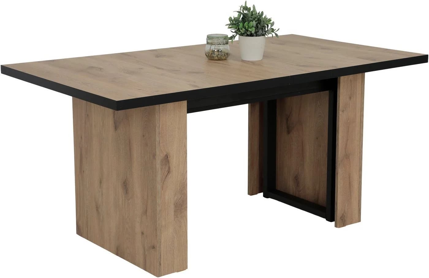 HELA Esstisch ANNI Ausziehbar 160-320cm Viking Oak Schwarz - Bild 2