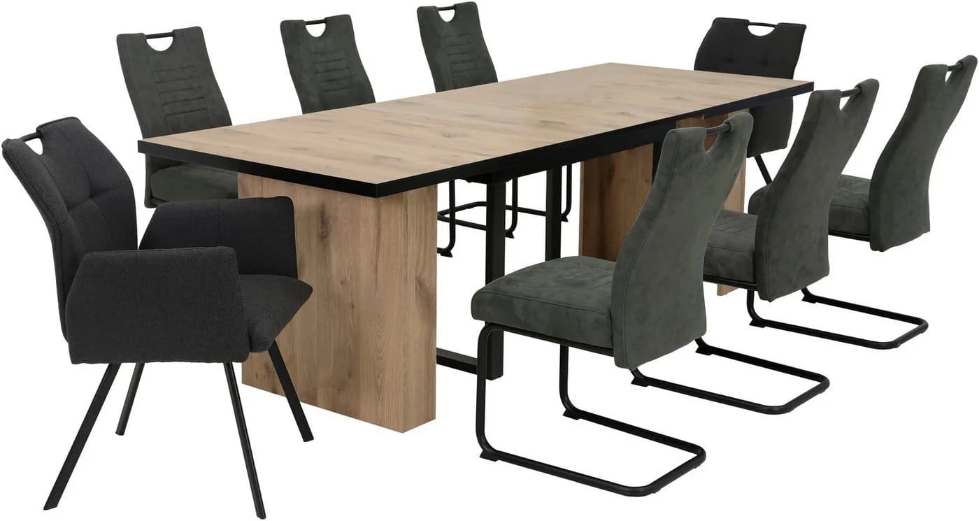 HELA Esstisch ANNI Ausziehbar 160-320cm Viking Oak Schwarz - Bild 4
