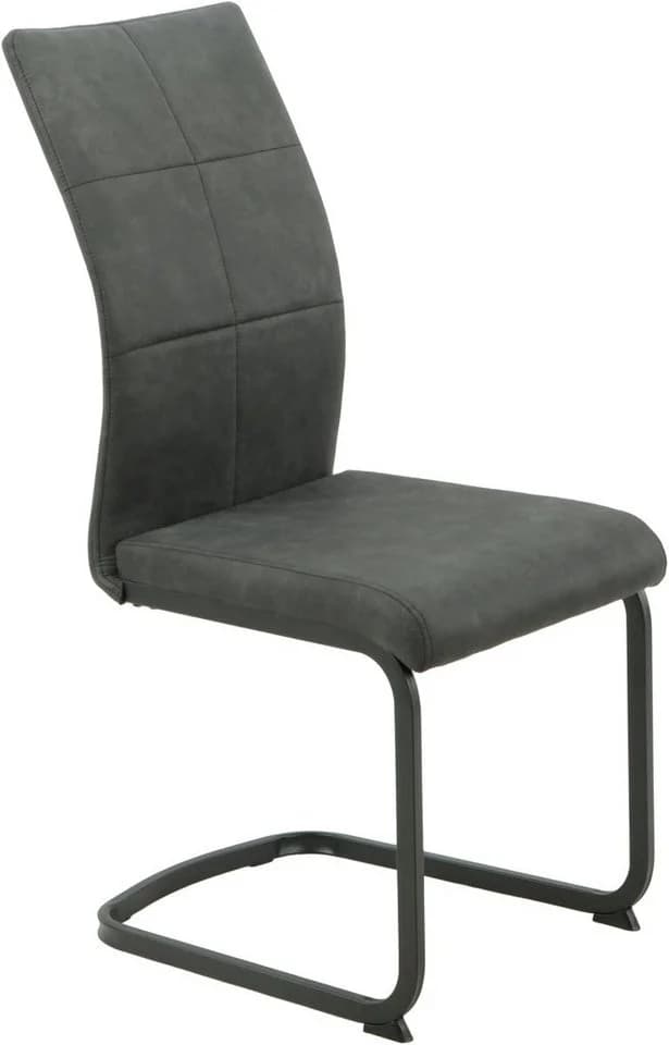HELA Freischwinger MELANIE Vintage Anthrazit Schwarz Metallgestell