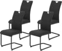 HELA Freischwinger Giselle Esszimmerstuhl Grau Anthrazit 4er Set Bild 2