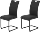 HELA Freischwinger Giselle Esszimmerstuhl 2er Set Anthrazit Schwarz Bild 2