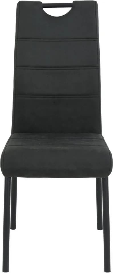 HELA 4-Fußstuhl PETRA Vintage Anthrazit Schwarz mit Griff