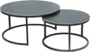 HELA Satztisch LUIS 2er Set Schwarz Marmoroptik Sinterstein Bild 2